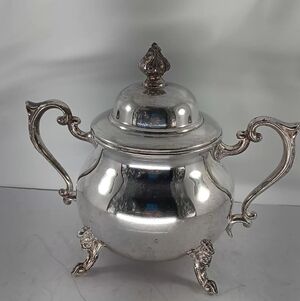 Silver Plated On Copper Sheridan Sugar Cube Holder
